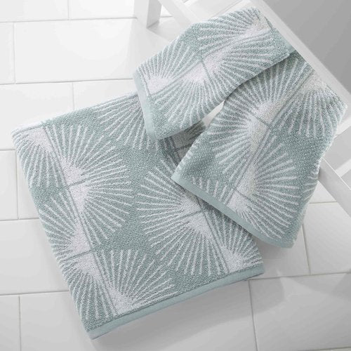 Nicole Miller - Washcloths, Soft & Absorbent Cotton, Dorm Room Essentials, Set of 4 (Kendall Collection, Oasis)