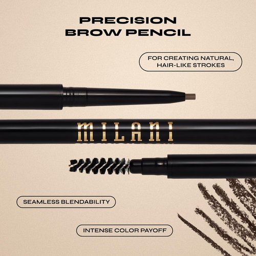 Milani Precision Brow Pencil - Caramel Shade for Effortless, Natural-Looking Brows