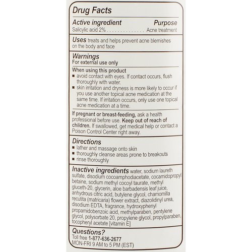 Phisoderm Anti-Blemish Body Wash - Clear Skin Formula | 10 Ounce Size