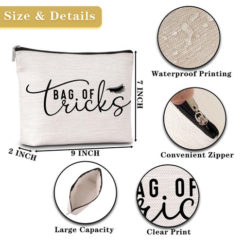 GREOXG Inspirational Makeup Bag, Little Bag Of Tricks Cosmetic Bag, Friendship Gifts for Girls Teens Women Birthday Christmas Graduation-A19