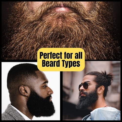 G.B.S 2 Pack Beard Travel Brush with Boar Bristles Great for Dry or Wet Beards Distributes Balm, Oil for Growth and Shine and Softness Professional Durable Camping