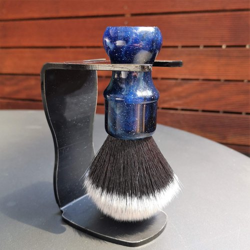 JEQUIL&CORENVEO Luxury Synthetic Shaving Brush With Aesthetic Resin Handle, 24mm Extra Dense Knot
