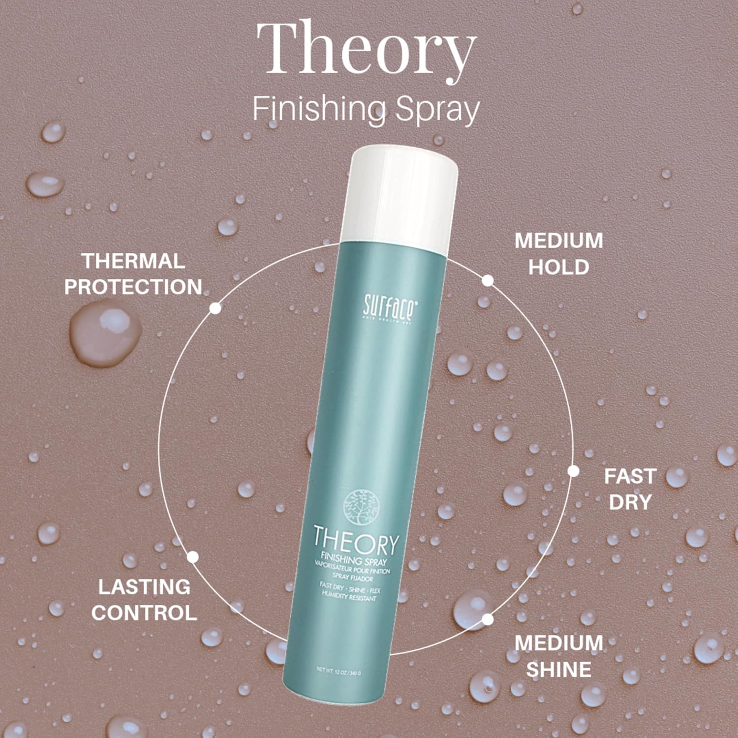 Surface Hair Theory Styling Spray - Fast-Drying, Flexible Finish with Medium Hold | 8 oz