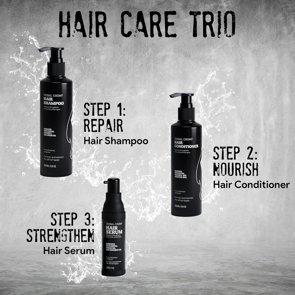 Tribal Chimp Hair Conditioner - Hydrating & Strengthening Formula with Peppermint, Tea Tree Oil & Biotin | 8.8oz