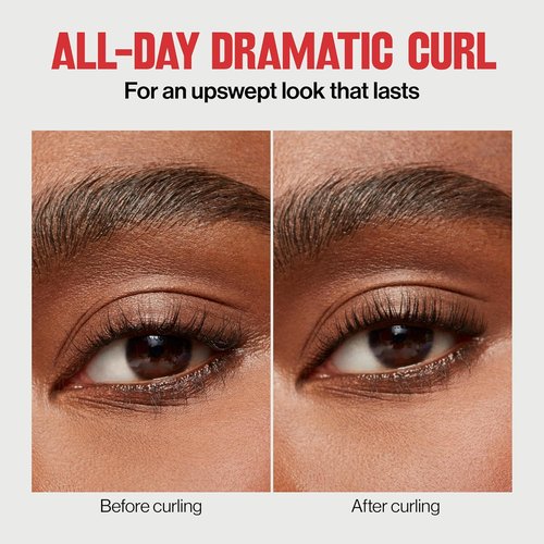 Revlon Extra Curl Lash Curler - All-Day Dramatic Curl with Non-Slip Finger Grips | Easy to Use, 1 Count