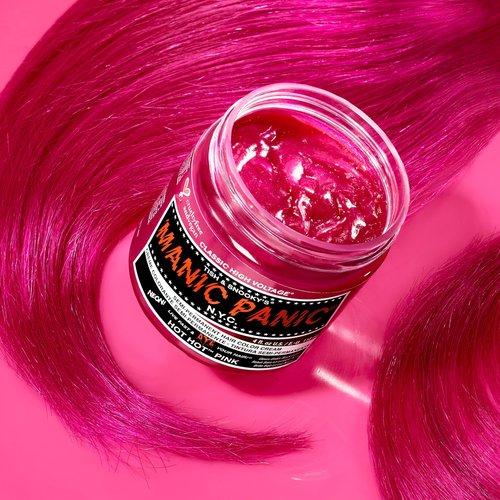 MANIC PANIC Classic Hot Hot Pink Semi Permanent Hair Color - Neon Pink Hair Dye for Women & Men That Lasts 4-6 Weeks - Vegan, Ammonia & Cruelty-Free - Create & Mix Custom Shades (4oz / 2pk)