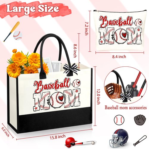 SiplyHaven Baseball Mom Gifts, Baseball Mom Essentials, Valentines Day Birthday Gifts for Mama Women