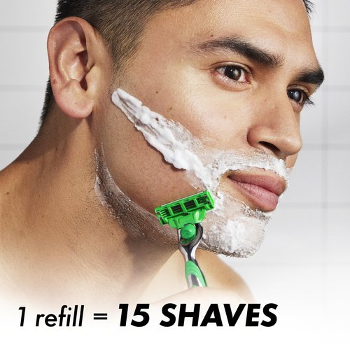 Gillette Mach3 Sensitive Razors for Men, 1 Handle, 5 Blade Refills, Designed for Sensitive Skin