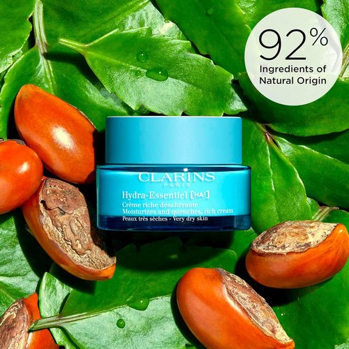 Clarins Hydra-Essentiel Rich Cream - Intensely Hydrating Moisturizer for Very Dry Skin | 1.7 Ounces