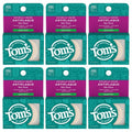Tom's of Maine Naturally Waxed Antiplaque Flat Dental Floss, Spearmint, 32 Yards 6-Pack (Packaging May Vary)