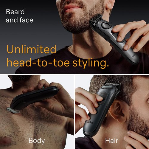 Braun All-in-One Style Kit Series 5 5471 - 8-in-1 Trimmer for Men | Beard, Body & Hair Clippers, Waterproof, 40 Length Settings