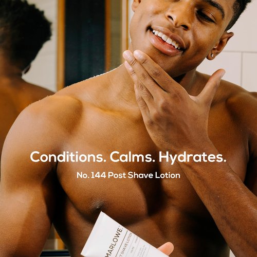 MARLOWE. No. 144 Post Shave Lotion 6 oz, Conditioning Aftershave with Green Tea, Deep Sea Algae, Willow Bark & Passion Flower Extract, Hydrates, Calms & Nourishes Skin, Aloe Citron Scent