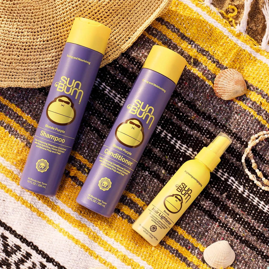 Sun Bum Hair Lightener Spray - UV Protecting Formula for Blonde to Medium Brown Hair - 4 oz