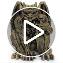 Gothic Gargoyle Statue with Intricate Wings, Demonic Skull, Outdoor Indoor Decor