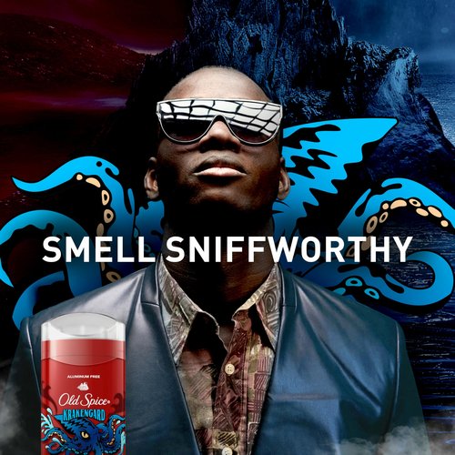 Old Spice Aluminum Free Deodorant for Men, 24/7 Odor Protection, 24/7 Freshness & Lasting Scent, Goes on Clear, Krakengard with Deep Ocean Scent, 3.0 oz (Pack of 2)