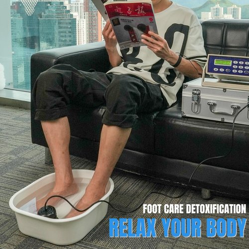 4pcs Arrays for Ionic Foot Bath Detox Machine, Replacement Array each with 10 Stainless Steel Coils Double Layered + 6.35mm Adapter for Home Massage Beauty Salon Ionic Foot Spa