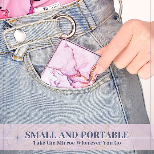 Cindeer 40 Pcs Compact Mirror Bulk Small Purse Portable Pocket Hand Double Sided Magnifying Makeup Mirror Square with 2X 1x Magnification for Girls Woman Mother Travel
