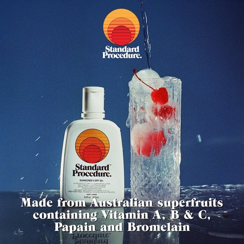 Standard Procedure. SPF 50+ Sunscreen, Broad Spectrum Face & Body Sunblock for Sun-Sensitive Skin, 4HR Water Resistant, Organic Formula, 8.5 oz