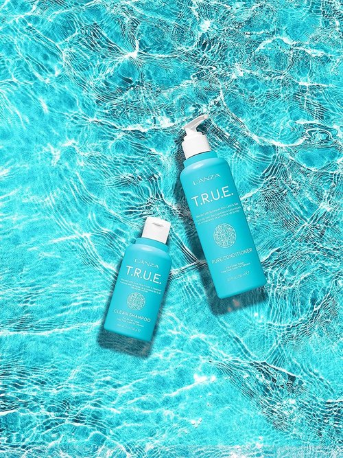 L'ANZA T.R.U.E. Duo Hair Kit - Anti-Frizz Clean Shampoo & Pure Conditioner Set | Vegan, Paraben-Free, Gift Box (2/8 Fl Oz)