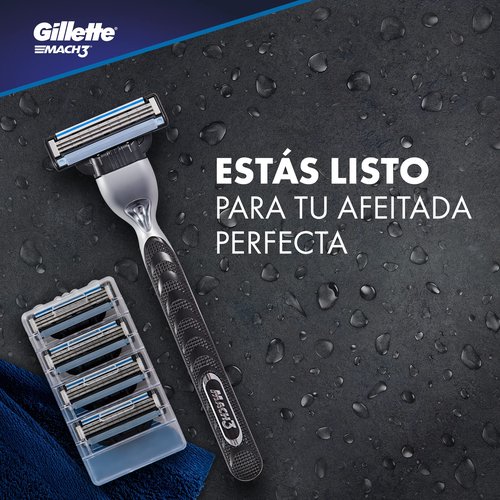 Gillette Mach3 Replacement Razor Blade Cartridges, 2 Count, Beige, Men's Adult Males, 2 Blades, 2 Pieces
