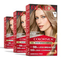 Revlon ColorSilk Blonde Permanent Hair Color - 100% Gray Coverage, Ammonia-Free, Vegan Keratin | 70 Medium Ash Blonde (Pack of 3)