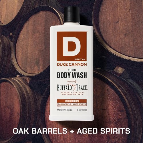 Duke Cannon Supply Co. Thick Body Wash - 3X Thicker, Mineral-Enriched Cleansing Gel - Big American Bourbon (18 oz)