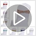 Blue 50 Pack Sequin Chair Sashes for Wedding & Event Decoration