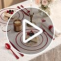 350pcs Red and Clear Plastic Plates Party Dinnerware Set - Labor Day