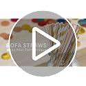 Disposable Black Gold Striped Paper Straws - Gold Black Stripe 100 Pack for Parties
