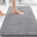 OLANLY Bathroom Rugs - Extra Soft Chenille Bath Mats | Quick Dry, Machine Washable, 30x20, Grey