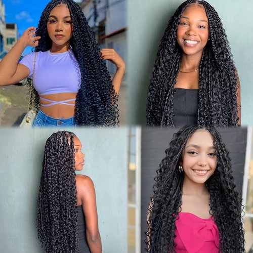 Human Braiding Hair for Boho Braids 2 Bundles 100g 16Inch Water Wave Human Hair Braiding Hair 12A Brazilian Virgin No Weft Hair Extensions for Bohemian Knotless Braids Bulk Human Hair for Braiding