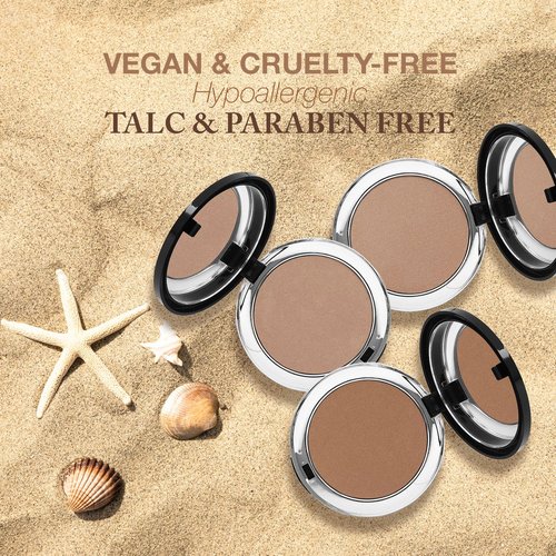 bellapierre Compact Mineral Bronzer | Beautifully Warms for a Sun Kissed Glow | Infused with Nourishing Jojoba | Non-Toxic & Paraben Free Formula - Pure Element - 0.35 Oz