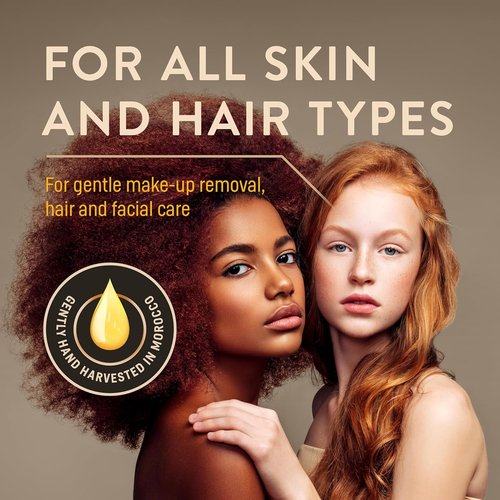 Moroccan Organic Argan Oil - Cold Pressed 3.4 Fl Oz | Vitamin E Rich Beauty Oil for Hair, Skin & Nails