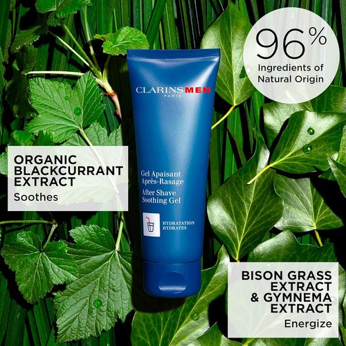 CLARINS Men After Shave Soothing Gel - Hydrating Formula for Irritations & Razor Burn | 2.5 Ounces