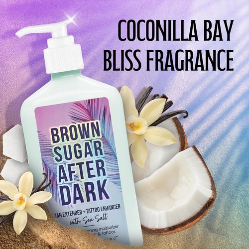 Brown Sugar After Dark Tan Extender - Tattoo Enhancer with Sea Salt & Ocean Botanicals, 18 Fl Oz