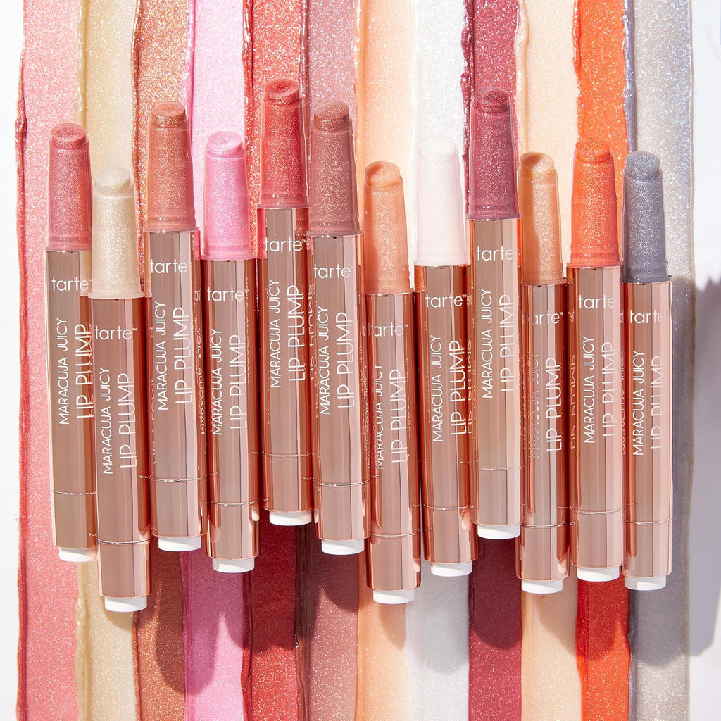 Tarte Maracuja Juicy Shimmer Glass Lip Plump - Hydrating, Volumizing Lip Gloss Balm with Hyaluronic Acid & Vitamin E