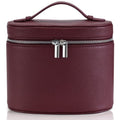 UUYUUY Makeup Bag Vanity Case Cosmetic Bag with Removable Divider Travel Toiletry Bag for Women Portable Make up Box Organizer, Burgundy