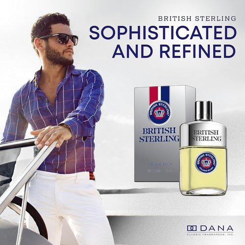 British Sterling By Dana Cologne Splash - Classic Men's Fragrance, 3.8 Ounces