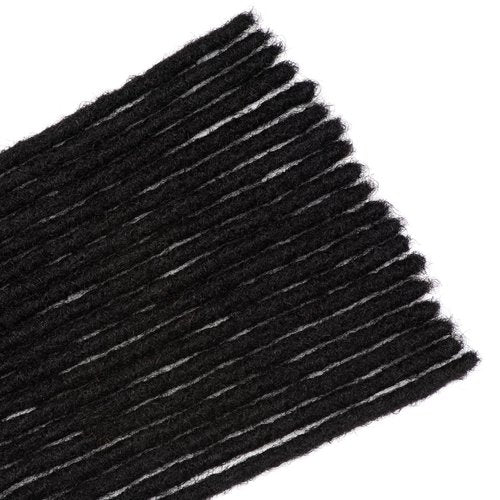LinkMai 0.2-0.8cm Locs 8-18 I nch 20 Strands 100% Real Human Hair Dreadlock Extensions for Man/Women Permanent Loc Extensions Bundles Can Be Dyed Bleached Curled & Twisted (0.6CM, 1B, 16 INCH)