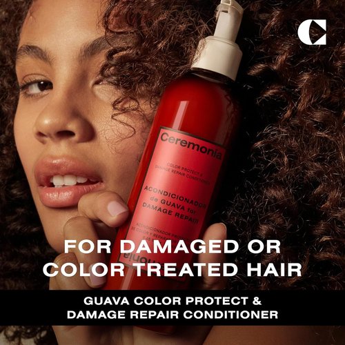 Ceremonia Guava Protect & Repair Conditioner - Nourishing Aloe Vera for Damaged Hair | 1.69 Fl. Oz.