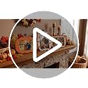 Cute Fall Pumpkin Picture Frame Set - 3 Sizes Thanksgiving Decor with Raffia, Stylish Thanksgiving Photo Frames