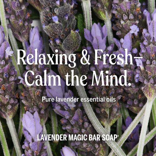 Dr. Bronner's Pure-Castile Magic Soap Bars (Lavender, 5 oz, 6-Pack)- Bath Soap with Regenerative Organic Certified Oils- For Face, Body & Hair - Gentle, Biodegradable, Vegan- Bar Soaps for Men & Women