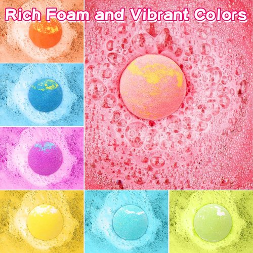 Bath Bombs for Kids with Surprise Inside Princess Toys Natural Bath Bombs Handmade Spa Organic Bubble Bath Bomb Bath Fizzy with Jewelry Set Girls Birthday Christmas Gift