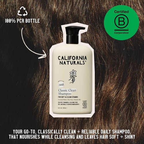 California Naturals Coconut Shampoo - Sulfate Free Scalp & Hair Care for All Hair Types | 20 fl oz