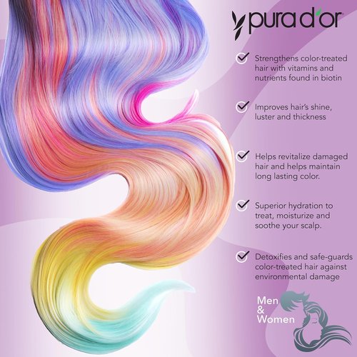 PURA D'OR ColorHarmony Purple Shampoo - 16 Oz for Bleached, Blonde & Silver Hair | Sulfate-Free, Natural Ingredients