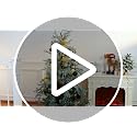 Velvet Christmas Ball Ornaments Bulk 15Pcs Flocked Tree Decorations Dusty Blue 3.15 Inch