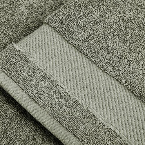 BIOWEAVES 100% Organic Cotton Bath Towel Set | 700 GSM Plush 6-Piece Premium Towel Set GOTS Certified, 2 Bath Towels, 2 Hand Towels & 2 Washcloths - Sage