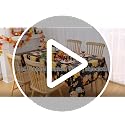 Halloween Waterproof Vinyl Tablecloth 52x70 Inches with Flannel Backing - Black & Orange