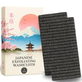 Japanese Exfoliating Towels 2 Pack – Luxury Exfoliating Body Washcloth and Back Scrubber for Deep Cleansing & Smooth Skin – Premium Body Scrubber, Long, Quick-Drying & Reusable