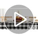 Rectangular Checkered Tablecloth 60 x 120 Inch - Purple & White Spillproof Fabric